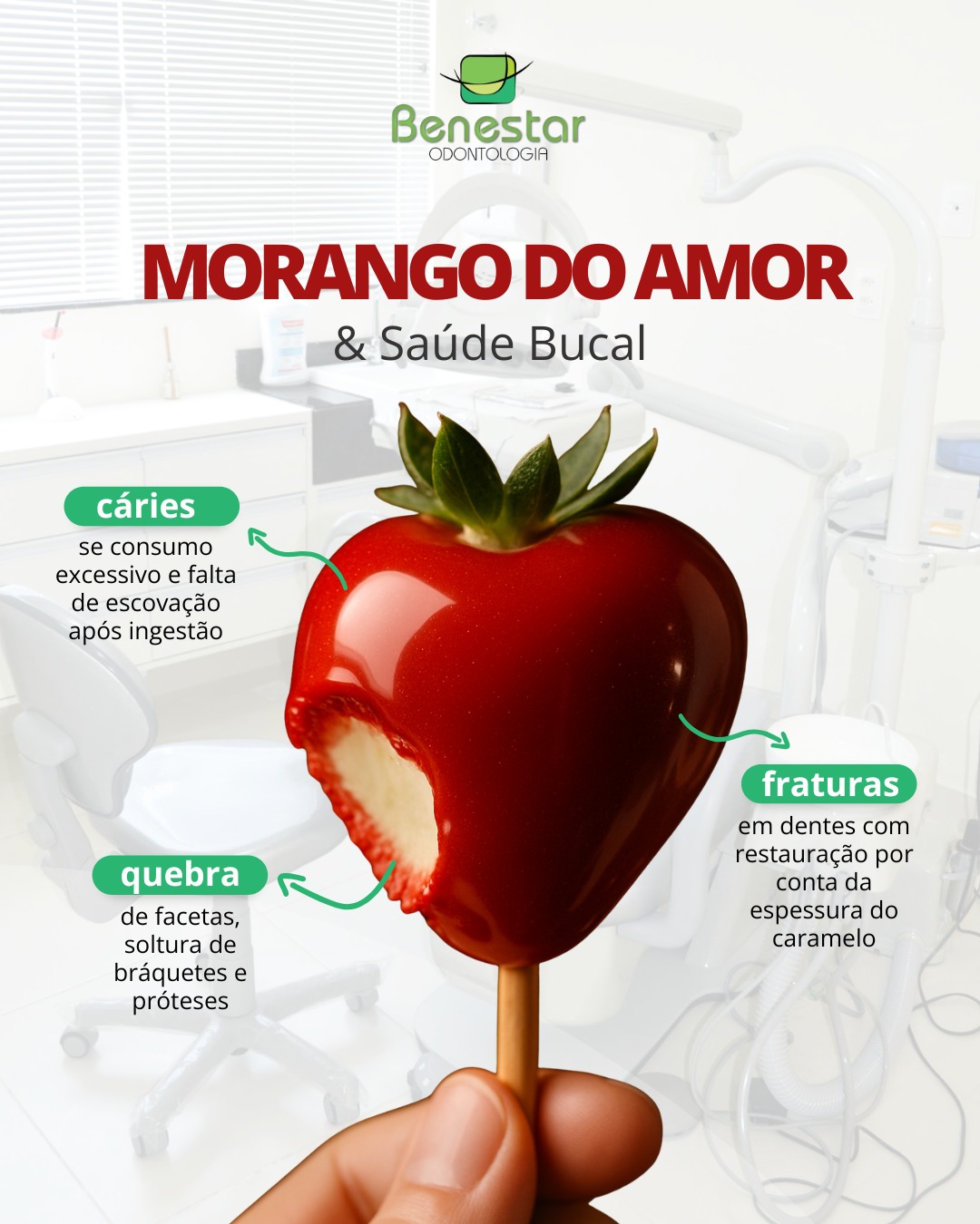 Morango do Amor e Saúde Bucal