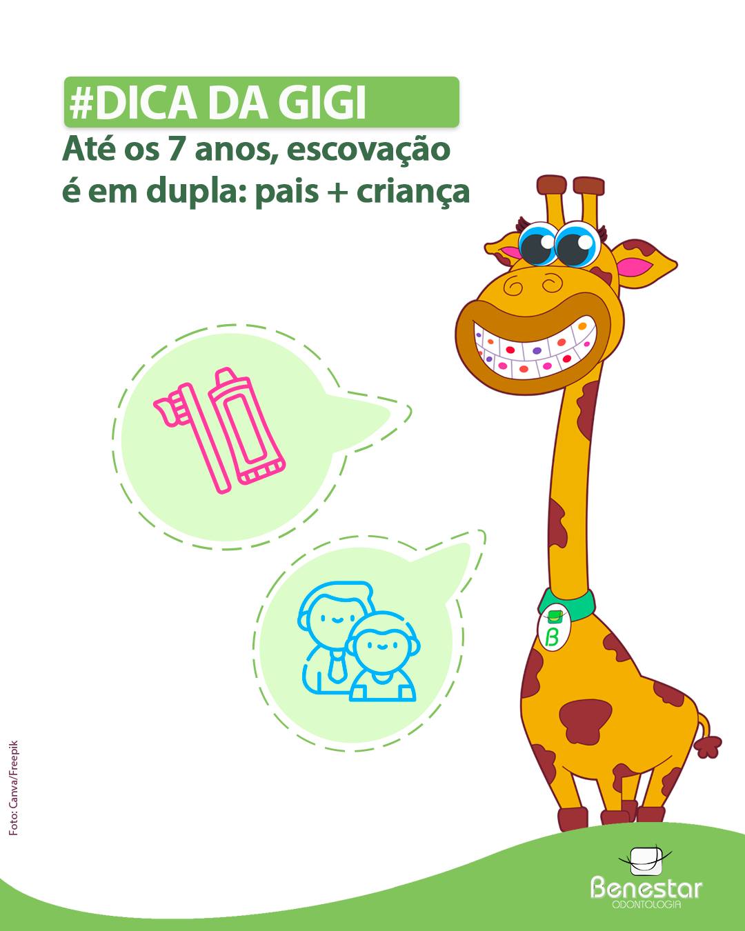 Escovação em dupla: o segredo até os 7 anos